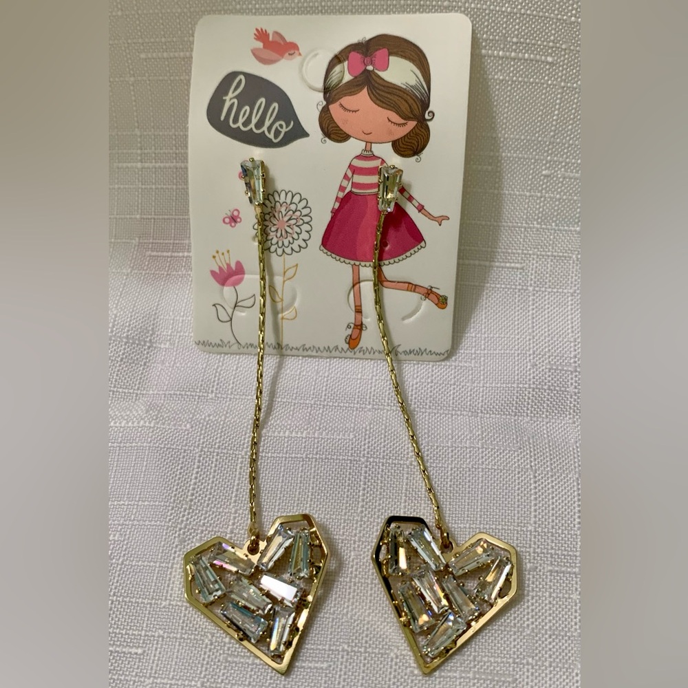 Gold Heart Earrings